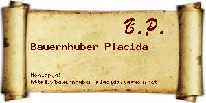 Bauernhuber Placida névjegykártya